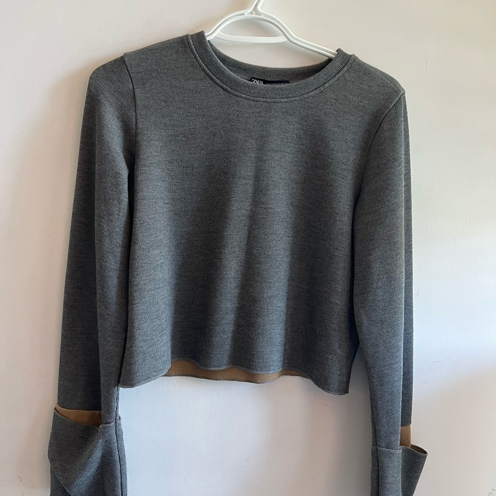 Zara cropped crewneck